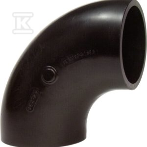 Łuk doczołowy krótki 90ST.d140 PE100, SDR11, PN10 gaz/PN16 woda 753018716