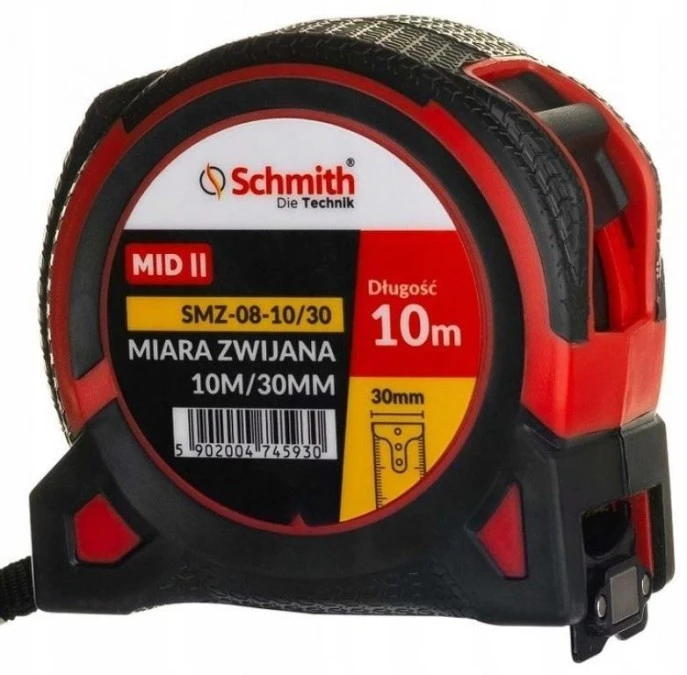Miara metrówka zwijana premium 10m 30mm Schmith - obrazek 2
