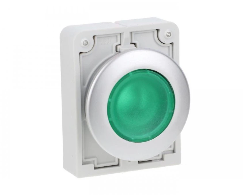 Napęd przycisku 30mm płaski zielony z podświetleniam z samopowrotem M30C‑FDL‑G 182927 - obrazek 1