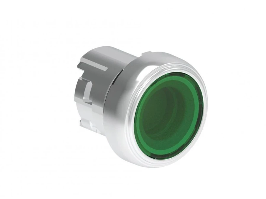 Metalowy przycisk podświetlany fi22mm dwustanowy kryty Zielony LPSQL103 - obrazek 1