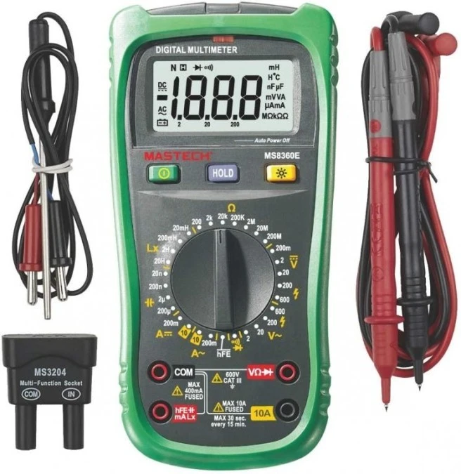 Multimetr miernik U/I/R/L/C NCV z bezkontaktowym detektorem napięcia MS‑8360E - obrazek 1
