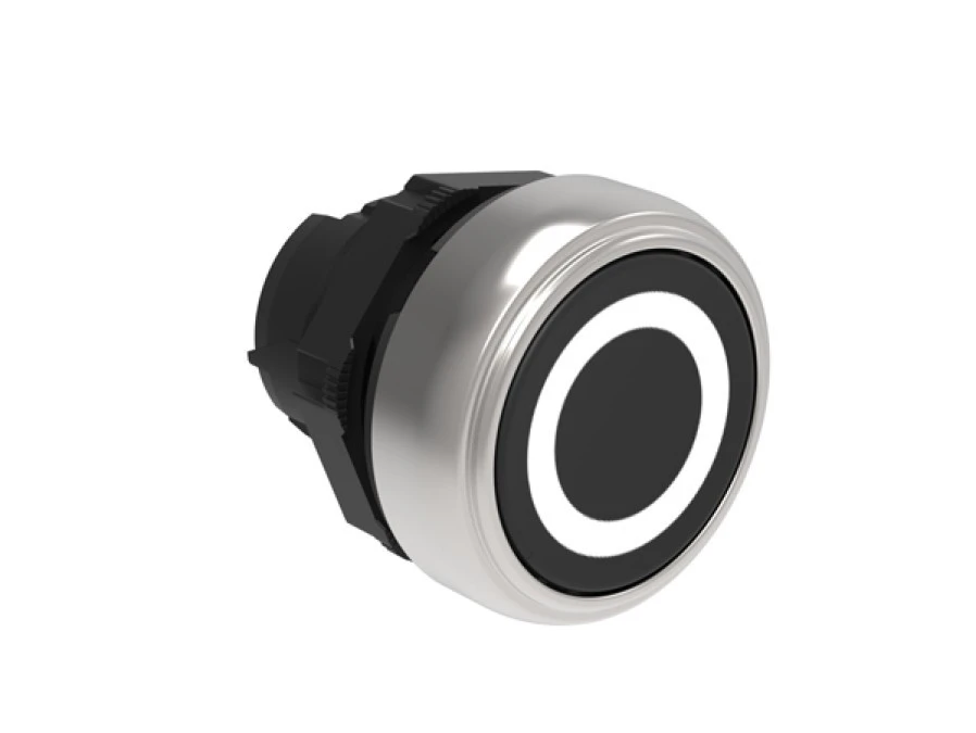 Napęd przycisku czarny z samopowrotem 22mm symbol O LPCB1102 - obrazek 3