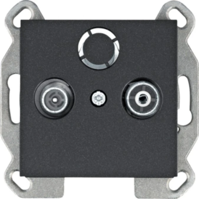 Lumina Gniazdo RTV końcowe czarne WL3013 - obrazek 1