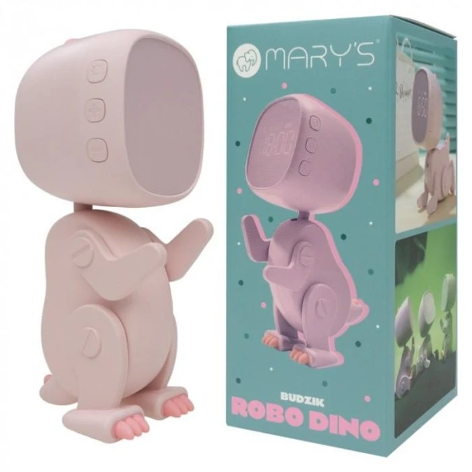MARYS budzik Robo Dino różowy MW61057 - obrazek 3