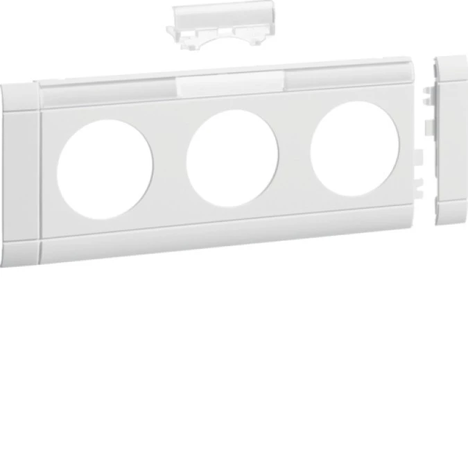 Maskownica z polem opisowym 3‑krotna ABS bezhalogenowe (HFR) biel GB080319010 - obrazek 1