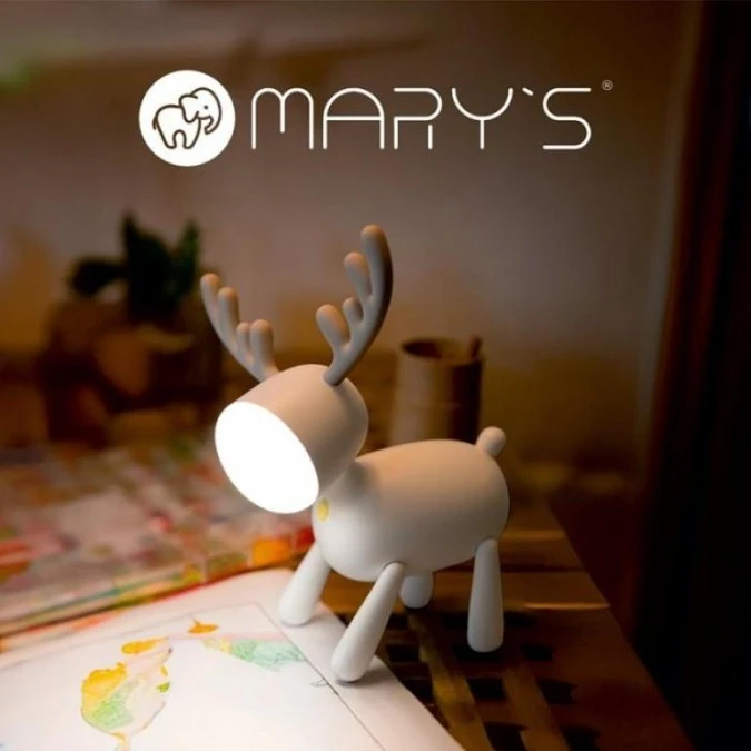 MARYS LAMPKA LED JELONEK BIAŁY