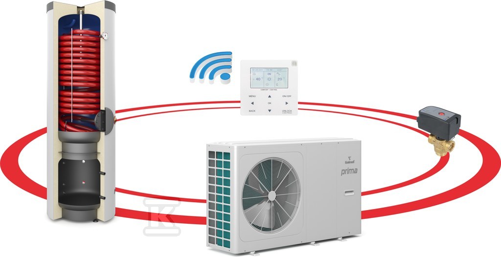 Pompa ciepła MONOBLOK PRIMA hybrydowy system grzewczy 3F R32 12GT C250/110 SG-000057 - obrazek 1