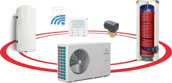 Pompa ciepła powietrzna monoblok Prima 10GT – 10 kW, 1 fazowa, 230 V hybrydowy system grzewczy R32 G200 B60 SG-000046