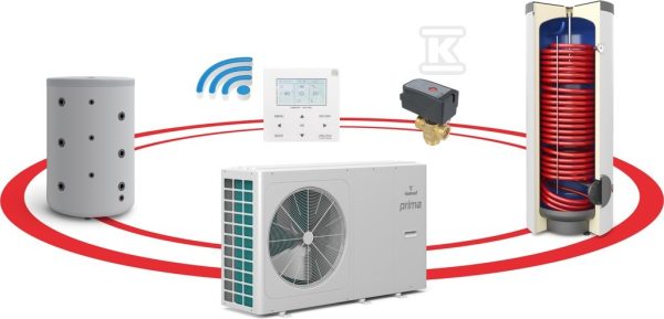 Pompa ciepła powietrzna monoblok Prima 10GT – 10 kW, 1 fazowa, 230 V hybrydowy system grzewczy R32 G200 B200 SG-000077.1