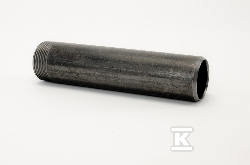 Sztucer stalowy czarny 1/2" długość 0.10 m jednostronnie gwintowany 72.100.04S - obrazek 1