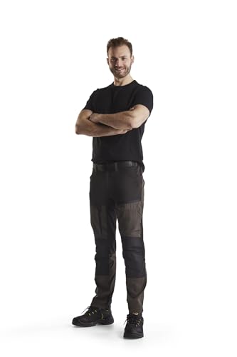 Blaklader 145618454599C46 Service spodnie robocze ze stretchem, ciemnooliwkowo zielone/czarne, rozmiar C46