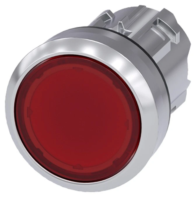 Napęd przycisku 22mm czerwony z podświetleniem bez samopowrotu metalowy IP69k Sirius ACT 3SU1051‑0AA20‑0AA0 - obrazek 3