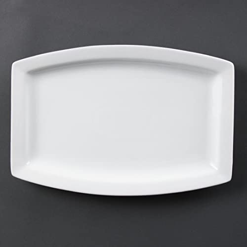 6 X Olympia białe prostokątne talerze serwisowe 320 mm porcelana - obrazek 1