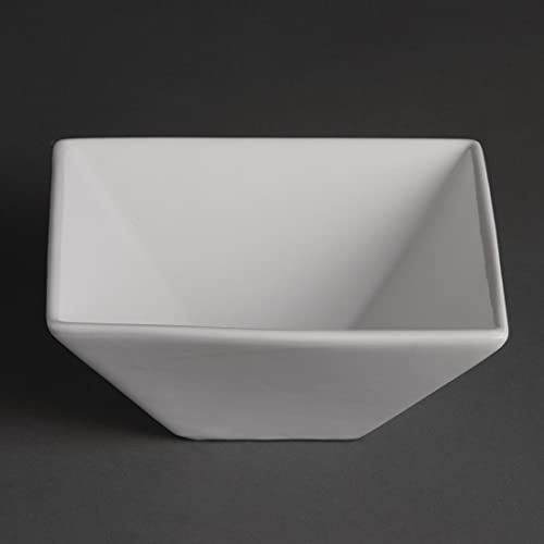 Olympia Kwadratowe miski białe 170 mm porcelanowe naczynie kuchenne restauracja 12 szt