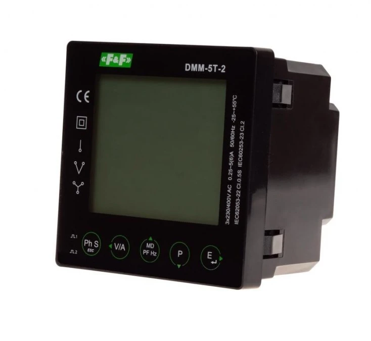 Multimetr panelowy z komunikacją Modbus RTU zgodność z MID DMM‑5T‑2 - obrazek 3