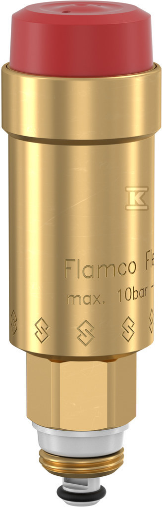 Odpowietrznik automatyczny, prosty FLEXVENT 3/8 cala, 10 bar, z zaworem odcinającym 27750