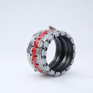Złącze FHS DN/OD 75-110mm uniwersalne, elastyczne do rur kanalizacyjnych z różnych materiałów (żeliwo, stal, PP, PE, PVC, kamionka, inne gładkie, faliste, karbowane) FHS75_0000
