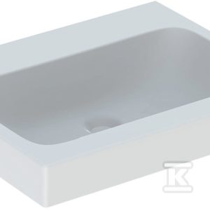 Umywalka iCon, B60 cm, H15.5 cm, T48.5 cm, bez przelewu, bez otworu na baterię, KeraTect 124061600 Umywalka iCon, B60 cm, H15.5 cm, T48.5 cm, bez przelewu, bez otworu na baterię, KeraTect 124061600