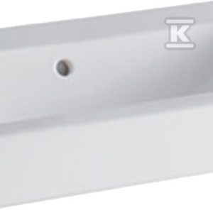 Umywalka iCon, B60 cm, H15.5 cm, T48.5 cm, z przelewem, bez otworu na baterię, KeraTect 124063600 Umywalka iCon, B60 cm, H15.5 cm, T48.5 cm, z przelewem, bez otworu na baterię, KeraTect 124063600