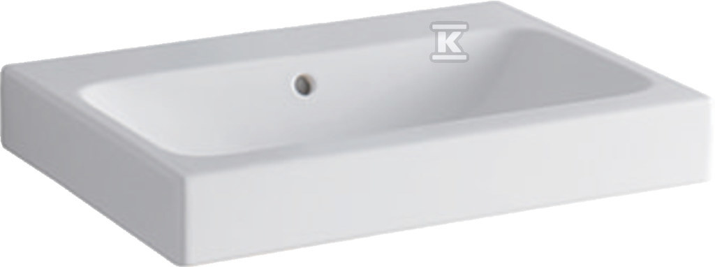 Umywalka iCon, B60 cm, H15.5 cm, T48.5 cm, z przelewem, bez otworu na baterię, KeraTect 124063600 - obrazek 1