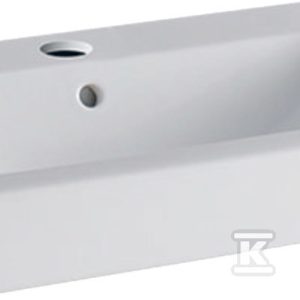 Umywalka iCon stawiana na blat, B60 cm, H15.5 cm, T48.5 cm, z przelewem, z otworem na baterię, KeraTect 124560600