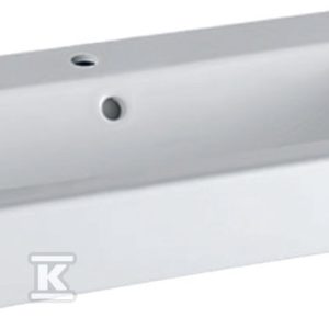 Umywalka iCon stawiana na blat, B75 cm, H15.5 cm, T48.5 cm, z przelewem, z otworem na baterię, KeraTect 124575600