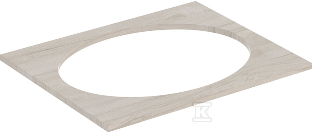 Blat pod umywalkę Selnova Square wpuszczaną w blat: B=59.1cm Orzech włoski hickory jasny / Melamina struktura drewna 502.863.00.1 - obrazek 1