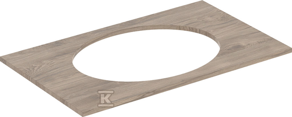 Blat pod umywalkę Selnova Square wpuszczaną w blat: B=79.1cm Orzech włoski hickory / Melamina struktura drewna 502.866.00.1 - obrazek 1