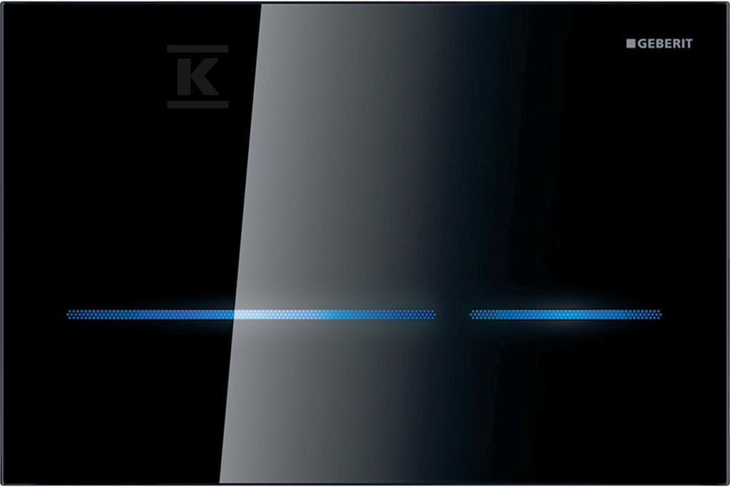 Elektroniczny zestaw uruchamiający WC Geberit, Sigma80, 8cm(2016), szkło czarne, prostokątny 116.092.SG.6 - obrazek 1