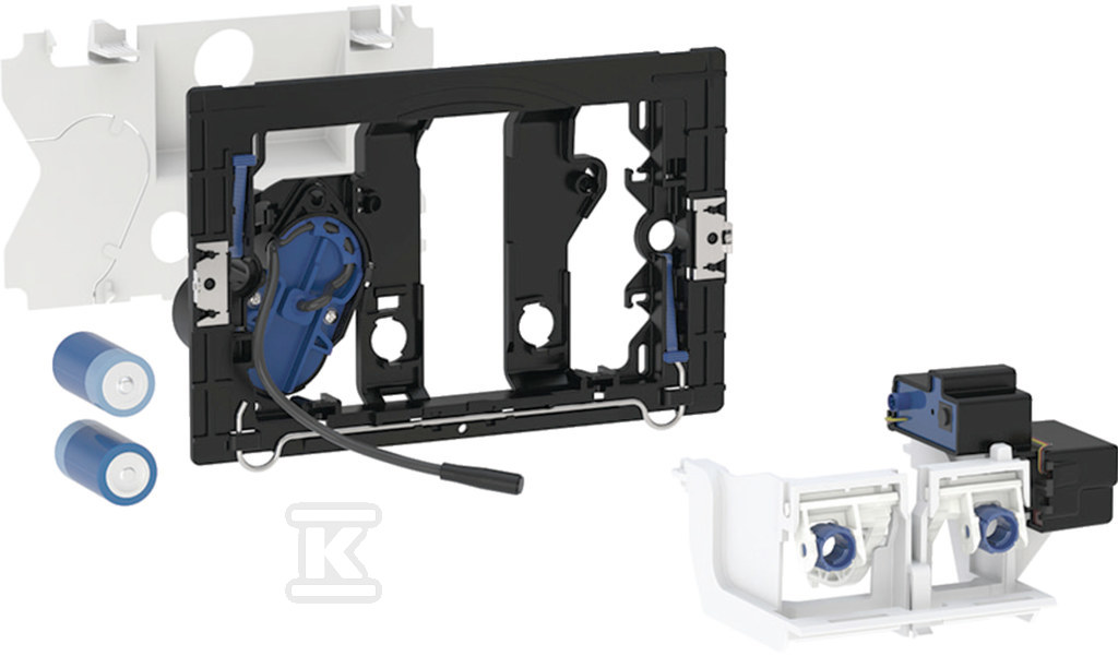 Elektroniczny zestaw uruchamiający WC RF zasilanie bateryjne Sigma 12cm uniwersalny 115.898.00.6 - obrazek 1