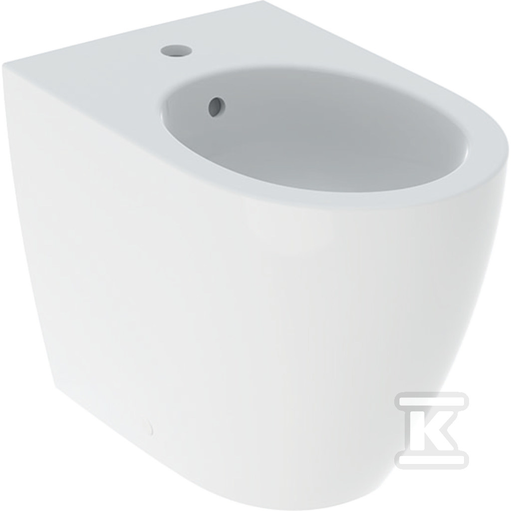 Bidet stojący iCon ukryte mocowania przylegający do ściany 56cm z przelewem 502.384.00.1 - obrazek 1