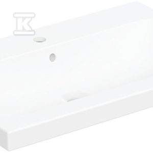Umywalka iCon Light stawiana na blat 75 cm z otworem na środku z przelewem Biały-alpin / Matowy 501.848.JT.1 Umywalka iCon Light stawiana na blat 75 cm z otworem na środku z przelewem Biały-alpin / Matowy 501.848.JT.1