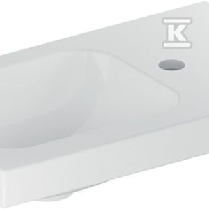 Umywalka iCon Light kompaktowa z powierzchnią odkładczą 53 cm z otworem z prawej bez przelewu z półką z prawej 501.832.00.1