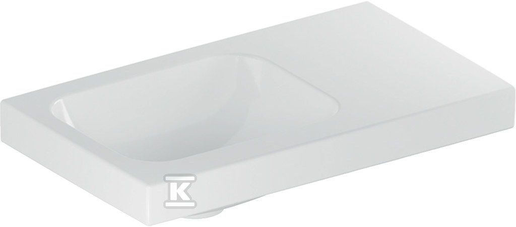 Umywalka iCon Light kompaktowa z powierzchnią odkładczą 53 cm bez otworu bez przelewu z półką z prawej 501.832.00.3 - obrazek 1