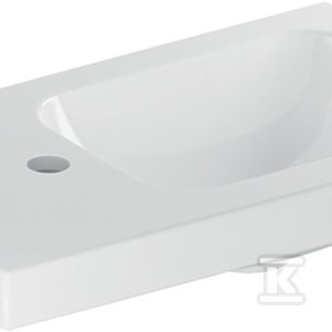 Umywalka iCon Light kompaktowa z powierzchnią odkładczą 53 cm z otworem z lewej bez przelewu z półką z lewej 501.833.00.1
