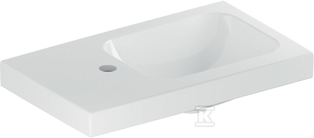 Umywalka iCon Light kompaktowa z powierzchnią odkładczą 53 cm z otworem z lewej bez przelewu z półką z lewej 501.833.00.1 - obrazek 1