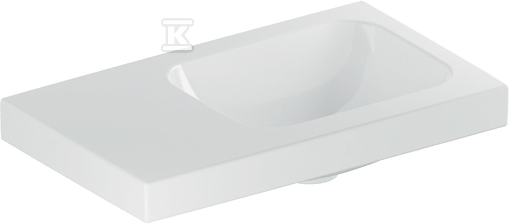 Umywalka iCon Light kompaktowa z powierzchnią odkładczą 53 cm bez otworu bez przelewu z półką z lewej 501.833.00.3 - obrazek 1