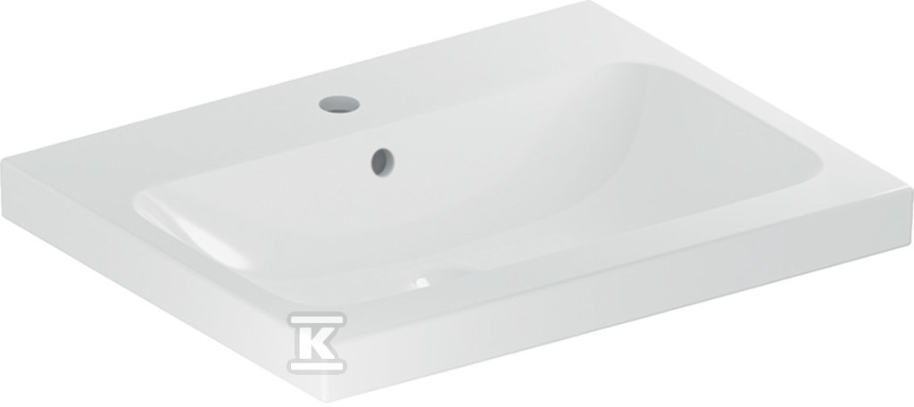 Umywalka iCon Light 60 cm z otworem na środku z przelewem 501.834.00.1 - obrazek 1