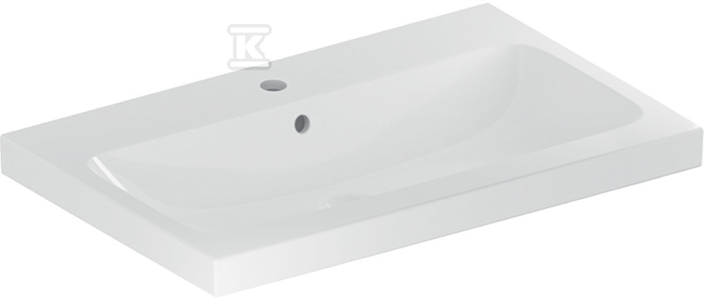 Umywalka iCon Light 75 cm z otworem na środku z przelewem 501.835.00.1 - obrazek 1