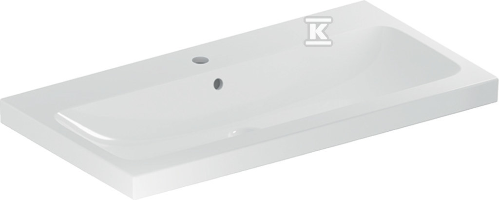 Umywalka iCon Light 90 cm z otworem na środku z przelewem 501.836.00.1 - obrazek 1