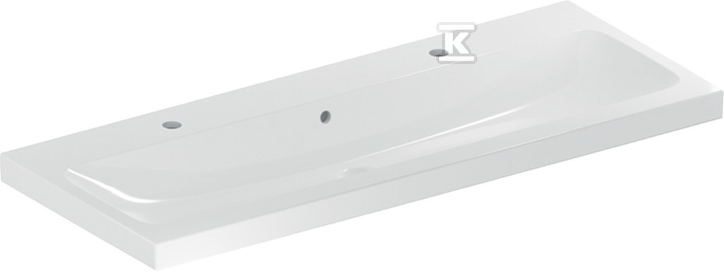 Umywalka iCon Light 120 cm z otworem z lewej i prawej z przelewem 501.837.00.1 - obrazek 1