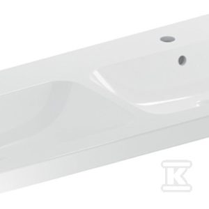 Umywalka iCon Light podwójna 120 cm z otworem na środku z przelewem 501.838.00.1