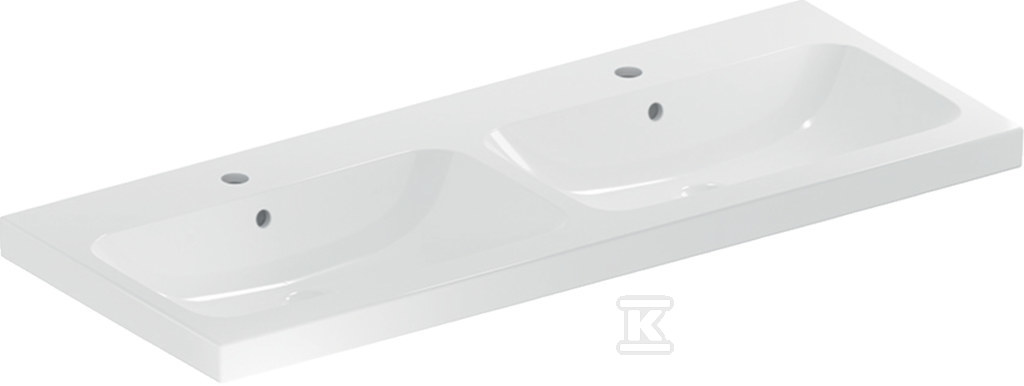 Umywalka iCon Light podwójna 120 cm z otworem na środku z przelewem 501.838.00.1 - obrazek 1