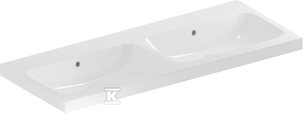 Umywalka iCon Light podwójna 120 cm bez otworu z przelewem 501.838.00.3 - obrazek 1