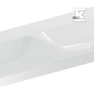 Umywalka iCon Light podwójna 120 cm z otworem na środku bez przelewu 501.838.00.5
