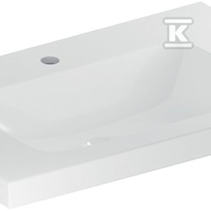 Umywalka iCon Light z powierzchnią odkładczą 75 cm z otworem na środku bez przelewu 501.839.00.5 Umywalka iCon Light z powierzchnią odkładczą 75 cm z otworem na środku bez przelewu 501.839.00.5