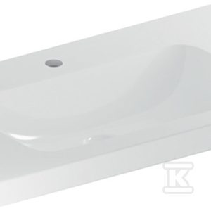 Umywalka iCon Light z powierzchnią odkładczą 90 cm z otworem na środku bez przelewu 501.840.00.5 Umywalka iCon Light z powierzchnią odkładczą 90 cm z otworem na środku bez przelewu 501.840.00.5