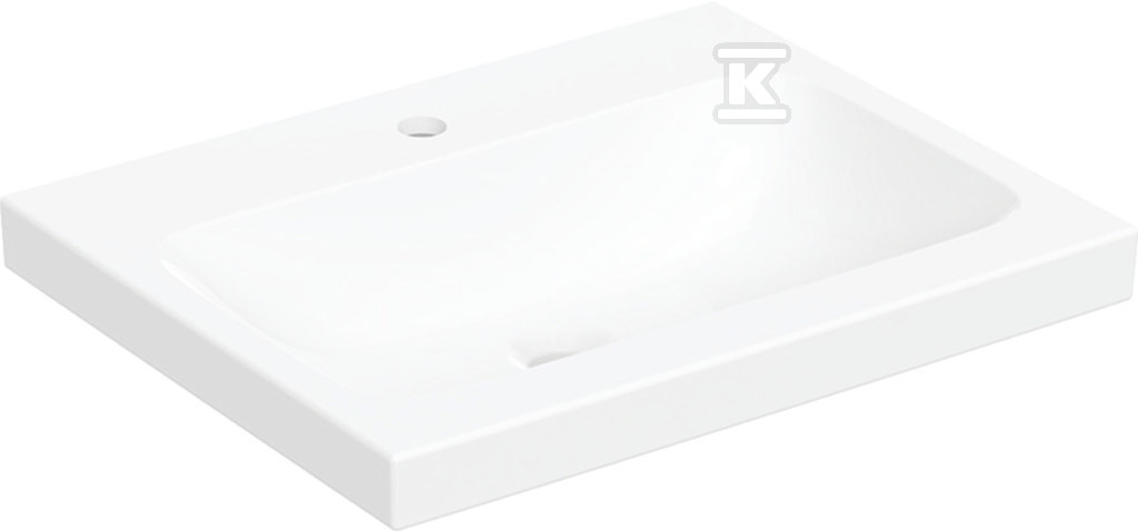 Umywalka iCon Light stawiana na blat 60 cm z otworem na środku bez przelewu 501.847.00.5 - obrazek 1