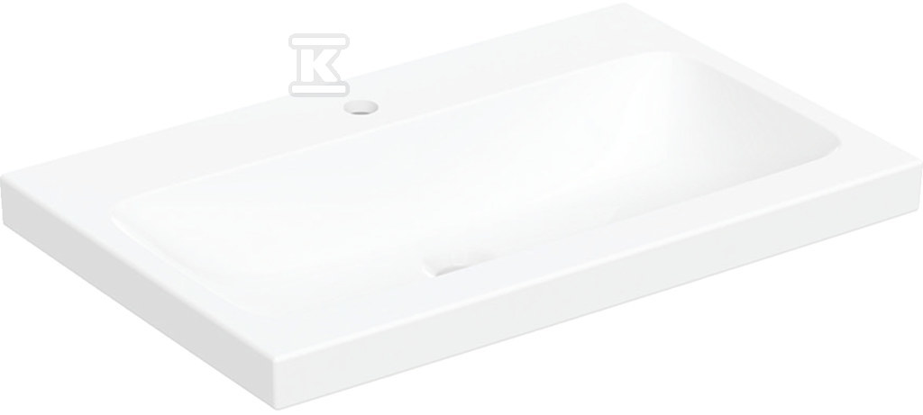 Umywalka iCon Light stawiana na blat 75 cm z otworem na środku bez przelewu 501.848.00.5 - obrazek 1