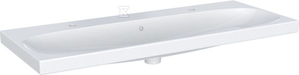 Umywalka Acanto B120cm otwór na baterię po lewej i prawej stronie z przelewem 501.880.00.1